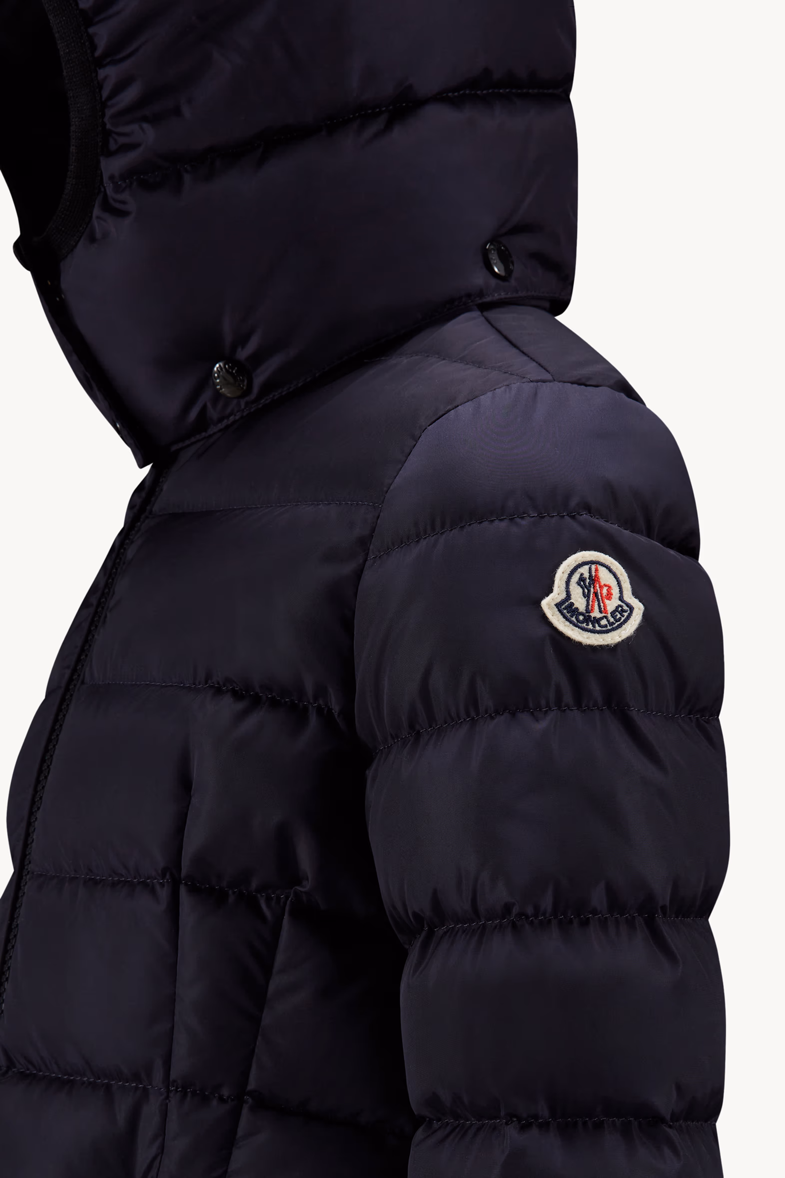 Charpal Hooded Down Jacket Girl Night Blue Moncler 3
